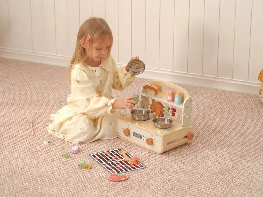 2Kids Toys Dřevěný gril s příslušenstvím