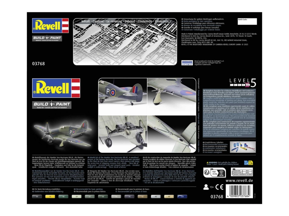 Plastic ModelKit letadlo 03768 - Hawker Sea Hurricane Mk.IIC (1:32)