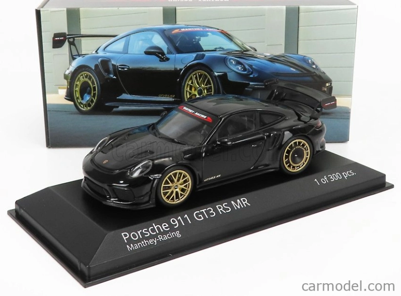 Minichamps Porsche 911 991-2 Gt3 Rs Mr Team Manthey Racing 2018 - Golden Rims 1:43 Black