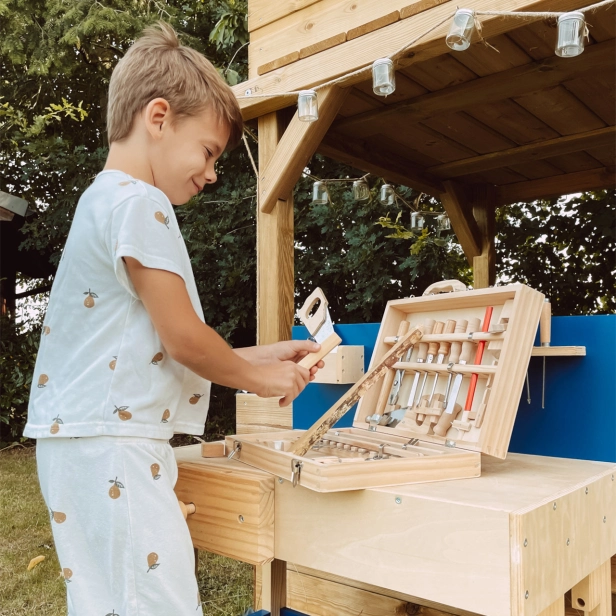 Drevený kufrík na náradie Small Foot Deluxe