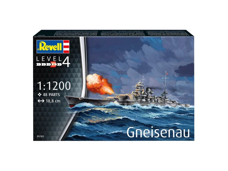 Revell Battleship Gneisenau (1:1200) (štartovacia súprava)
