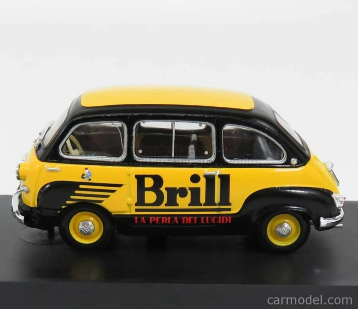 Brumm Fiat 600 Multipla Veicolo Commerciale Lucido Da Scarpe Brill 1956 1:43 Žlutá Modrá