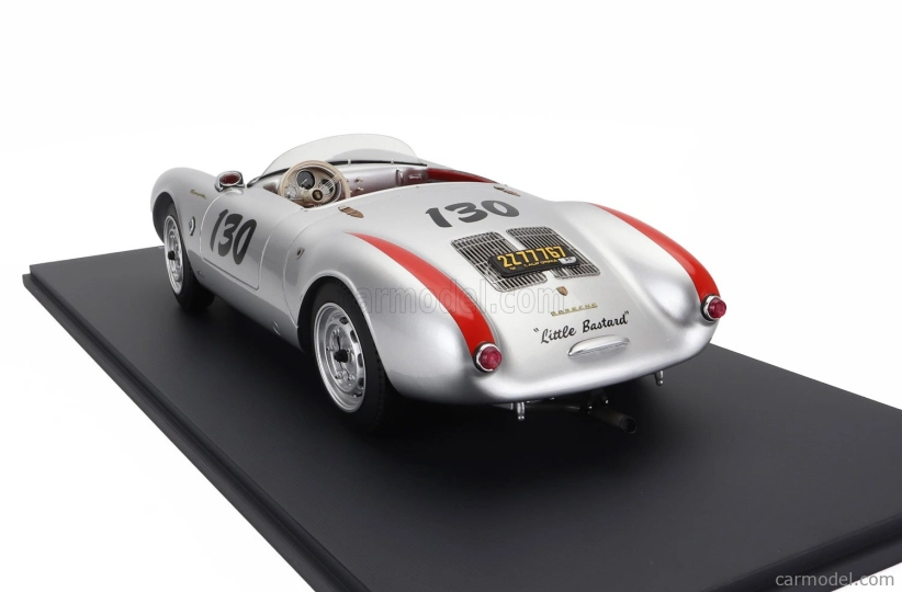 Schuco Porsche 550a Spider N 130 1954 James Dean - Little Bastard - Con Vetrina - With Showcase 1:12 Silver