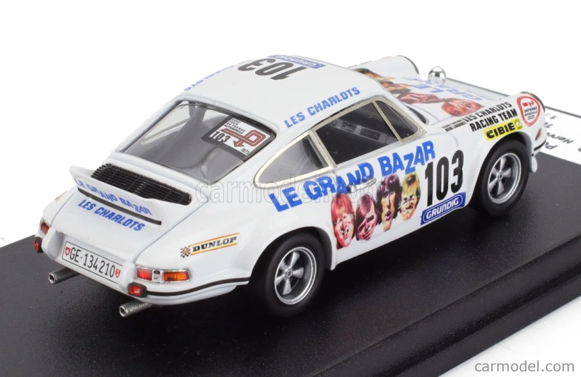 Trofeu Porsche 911 Carrera Rs Coupe N 103 Tour Auto 1973 Herve Bayard - Rene Ligonnet 1:43 Bílá