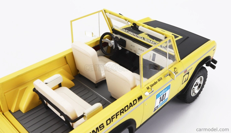 Greenlight Ford usa Bronco N 141 Rally Rebelle 1969 1:18 Žlutá Černá Bílá