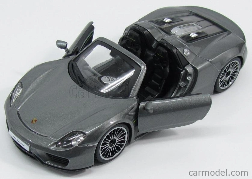 Bburago Porsche 918 Spyder 2010 1:24 Grey Met