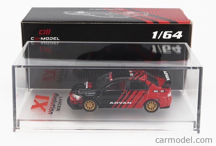 Cm-models Mitsubishi Lancer Evo Ix N 0 Racing Advan 2003 1:64 Černá Červená