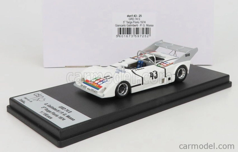 Trofeu GRD S74 N 43 5. Targa Florio 1974 G.galimberti - P.g.mussa 1:43 Biela