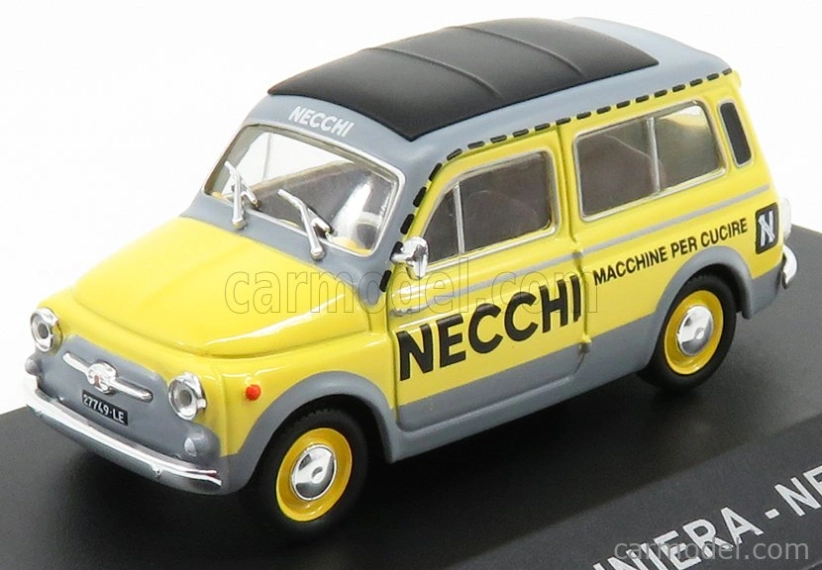 Edicola Fiat 500 Giardiniera - Necchi 1960 1:43 Žlutá Šedá