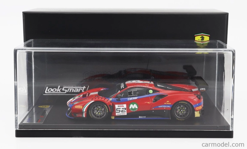 Looksmart Ferrari 488 Gt3 Evo Team Af Corse N 52 24h Spa 2023 Andrea Bertolini - Louis Machiels - Jef Machiels - Lilou Wadoux 1:43 Red