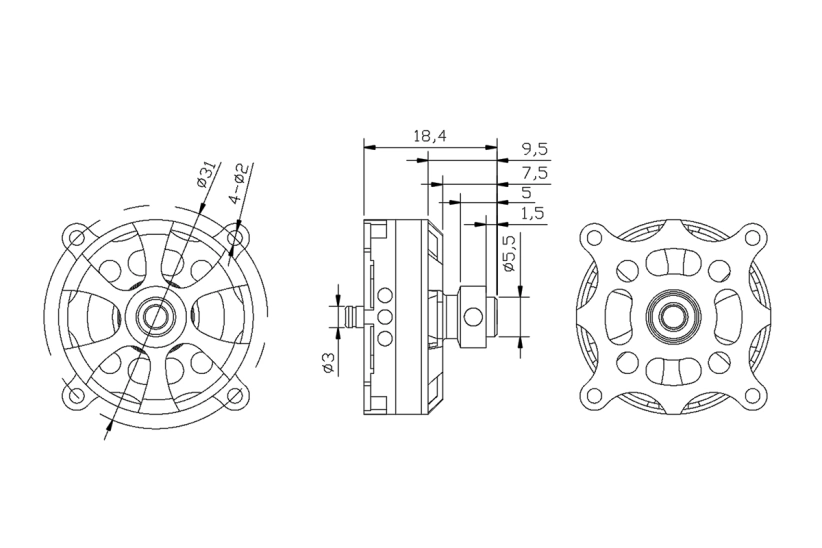 Bezkartáčový motor KAVAN PRO 2809-1620