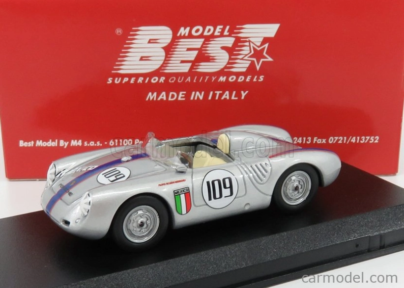 Najlepší model Porsche 550 Rs Spider N 109 Memorial Nassau Trophy Race 1957 R.rodriguez 1:43 Silver