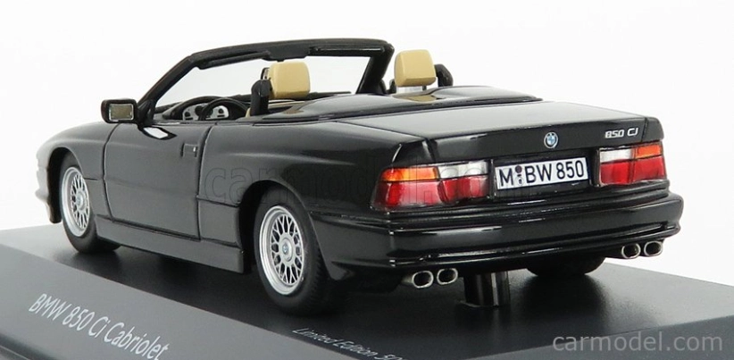 Schuco BMW 850i Cabriolet Open 1990 1:43 Black