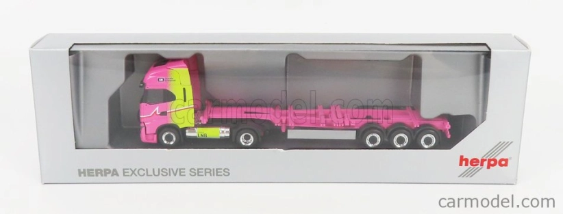 Herpa Iveco fiat S-way Truck Lng Hannibal Transports 2020 1:87, růžová