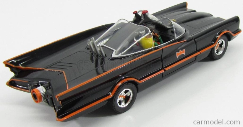 Jada Batman Batmobile 1966 - Classic Tv Series With Figures Batman And Robin 1:24 Černá Červená