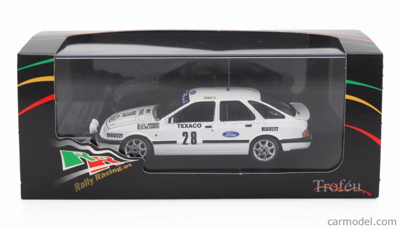 Trofeu Ford england Sierra Xr 4x4 N 28 Winner Rally Boucles De Spa 1986 Jean Claude Probst - Danny De Canck 1:43 Bílá