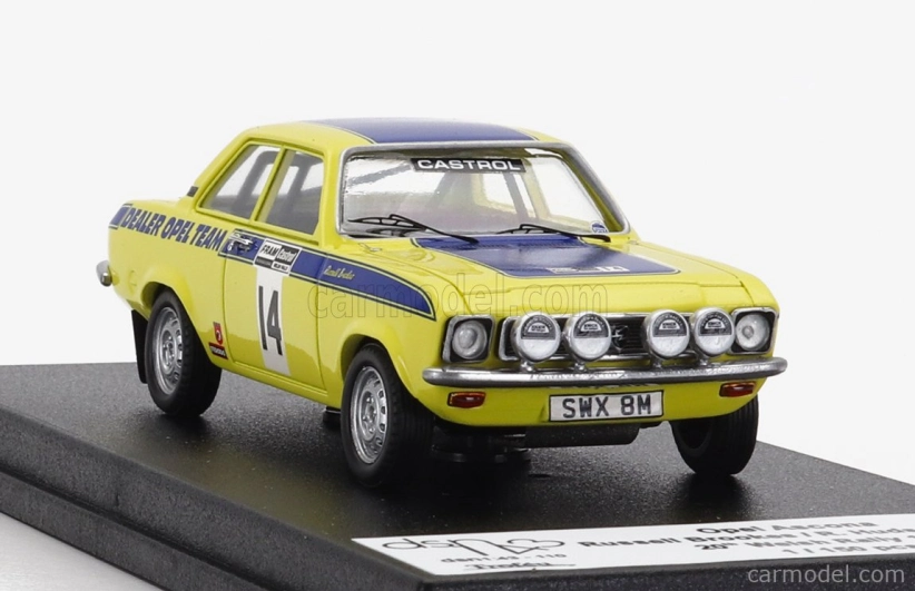 Trofeu Opel Ascona (night Version) N 14 Rally Welsh 1974 R.brookes - R.h.evans 1:43 Žlutá Modrá