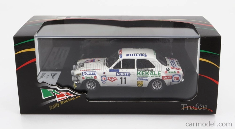 Trofeu Ford england Escort Mki (night Version) N 11 Rally 1000 Lakes 1975 A.vatanen - G.phillips 1:43 Bílá