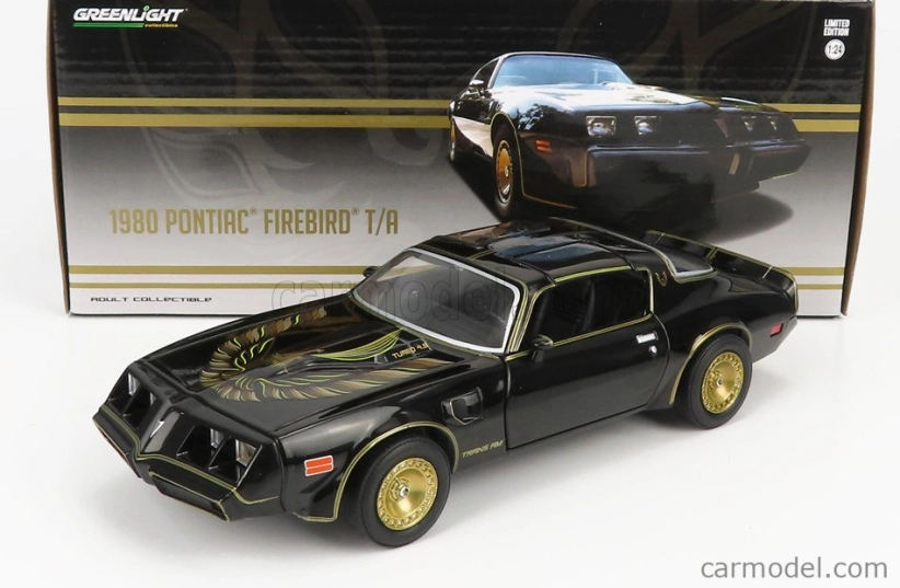 Greenlight Pontiac Firebird Turbo 4.9l Trans-am 1980 1:24 Černé Zlato