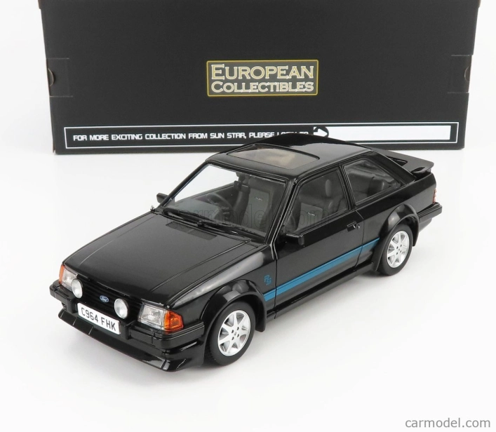 Sun-star Ford england Escort Rs Turbo 1984 1:18 Black