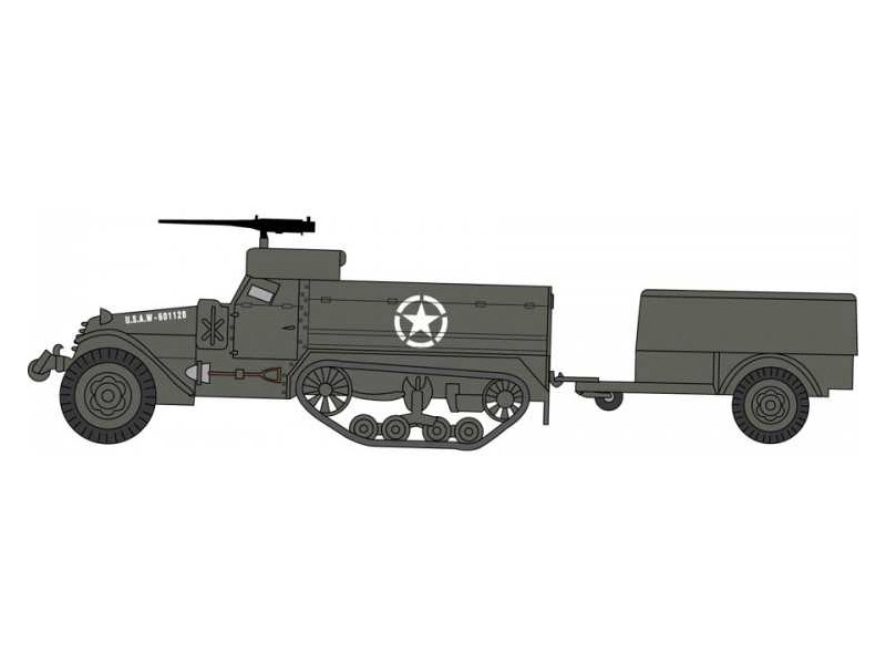 Airfix M3 Half Track, 1 Ton Trailer (1 : 76) (Vintage)