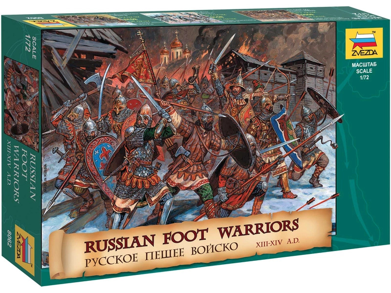 Zvezda figúrky – Russian Foot Warriors 13. – 14. stor. (1:72)