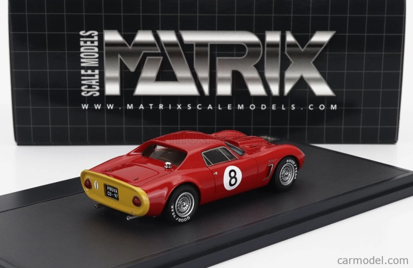 Matrix scale models Iso rivolta 6000gt Stradale Prototipo N 8 Daytona Nembo 1965 1:43 Red Yellow