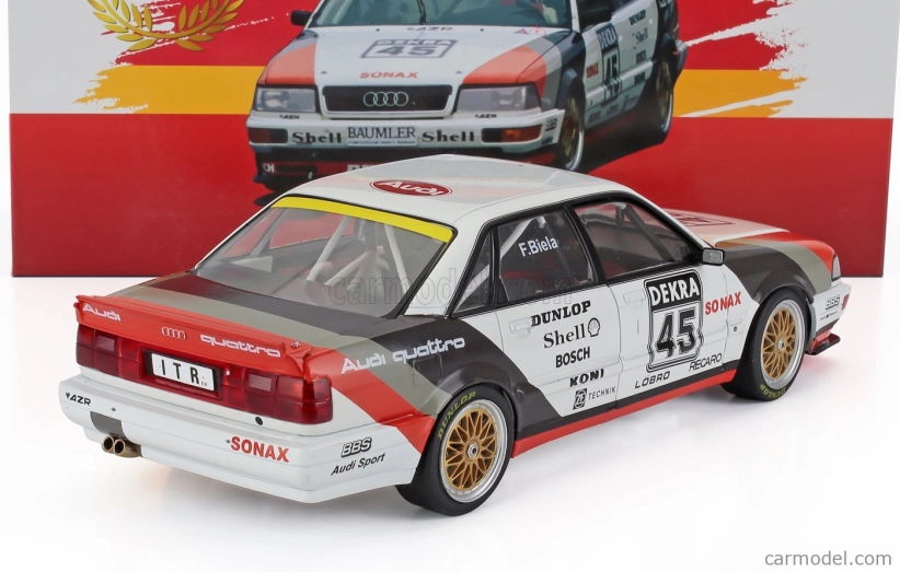 Werk83 Audi V8 Quattro Team Azr N 45 Champion Dtm Season 1991 Frank Biela 1:18 Bílá Červená Černá