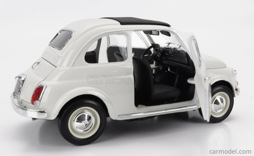 Bburago Fiat 500f Closed Roof 1965 1:16 biela