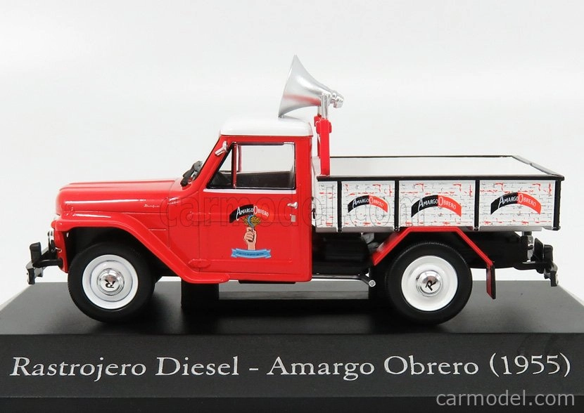 Edicola Rastrojero Dinfia Diesel Amargo Obrero Pick-up 1955 1:43 červená biela