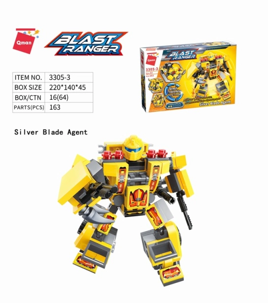 Qman Blast Ranger 3305-3 Silver Guardian