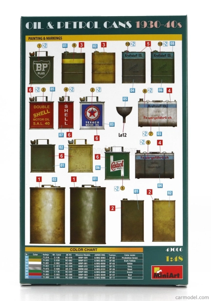 Miniart Accessories Oil & Petrol Cans 1930-1940 1:48 /