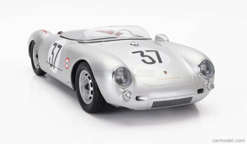 Porsche 550 Rs Spider 1.5l Team Porsche Kg N 37 24h Le Mans 1955 H.polensky - R.von Frankenberg 1:12 Silver