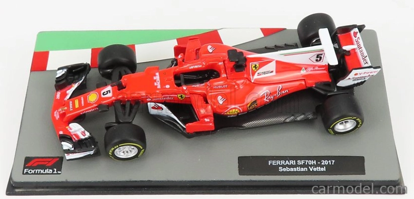 Edicola Ferrari F1  Sf70h N 5 Season 2017 Sebastian Vettel 1:43 Červená Bílá