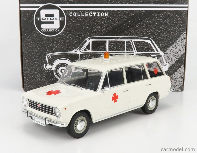 Triple9 Seat fiat 124 Familiare Ambulancia 1968 1:18 Bílá