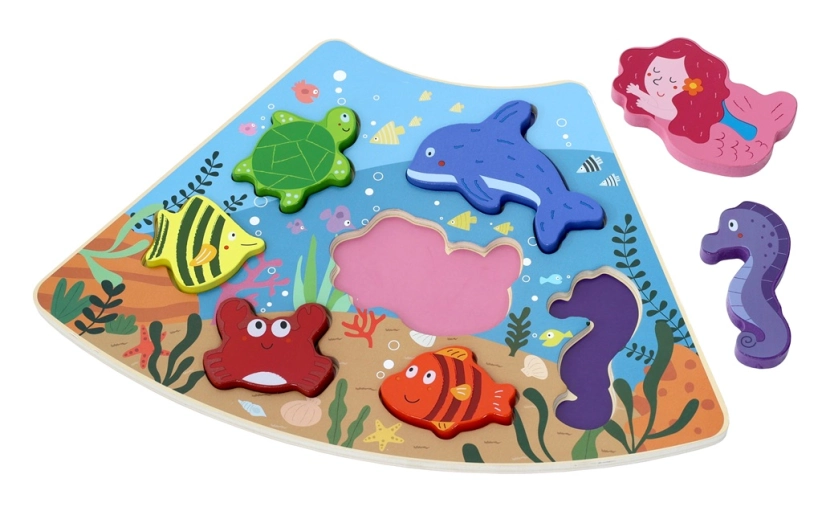 2Kids Toys Dřevěné puzzle Podvodní svět propojitelné