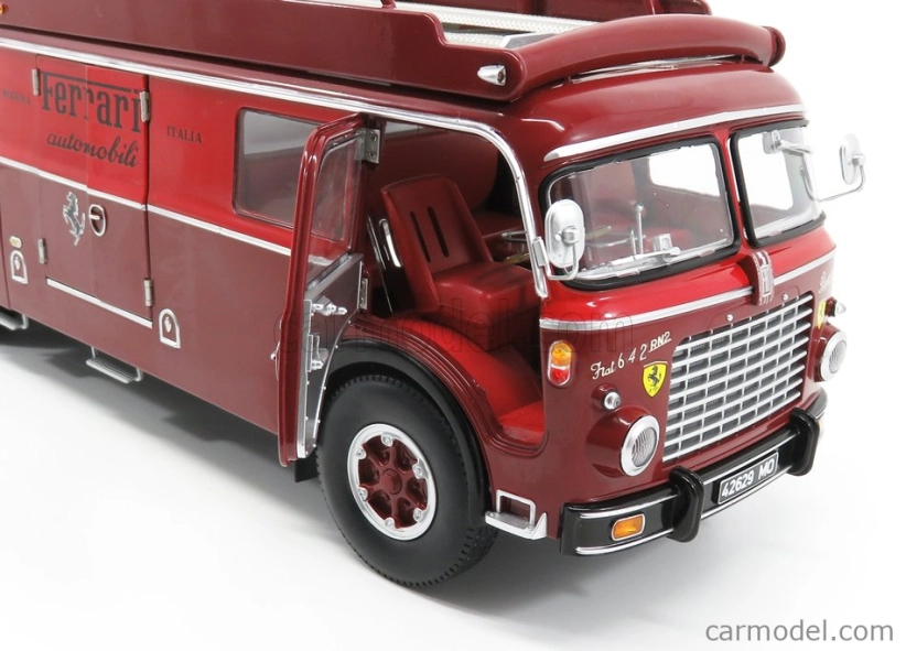 Cmr Fiat 642rn2 Truck Bartoletti F1 Ferrari Car Transporter 1957 1:18 Červené Bordeaux