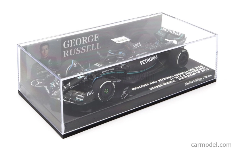 Minichamps Mercedes gp F1 W14 Team Mercedes-amg Petronas Formula One N 63 Australian Gp 2023 George Russell 1:43 Matt Black