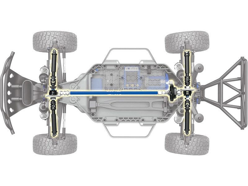 RC auto Traxxas Slash 1:10 VXL 4WD OBA TQi, modrá