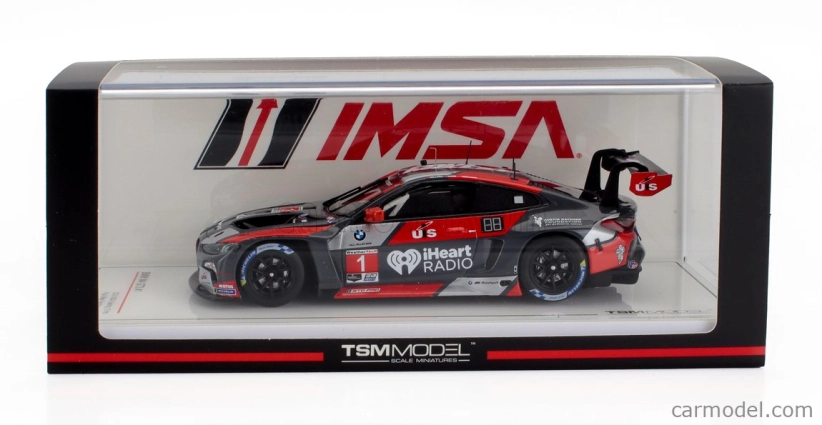 Truescale BMW radu 4 M4 Gt3 Team Paul Miller Racing N 1 12h Sebring 2024 Bryan Sellers - Madison Snow - Neil Verhagen 1:43 Sivá červená