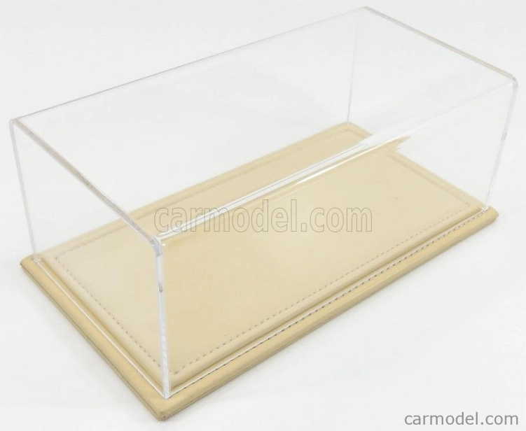 Atlantic Vetrina display box Maranello Base In Pelle - Leather Base Beige - Lungh.lenght Cm 23 X Largh.width Cm 12 X Alt.height Cm 8.5 (altezza Interna 7.7 Cm ) 1:24 Plastic Display