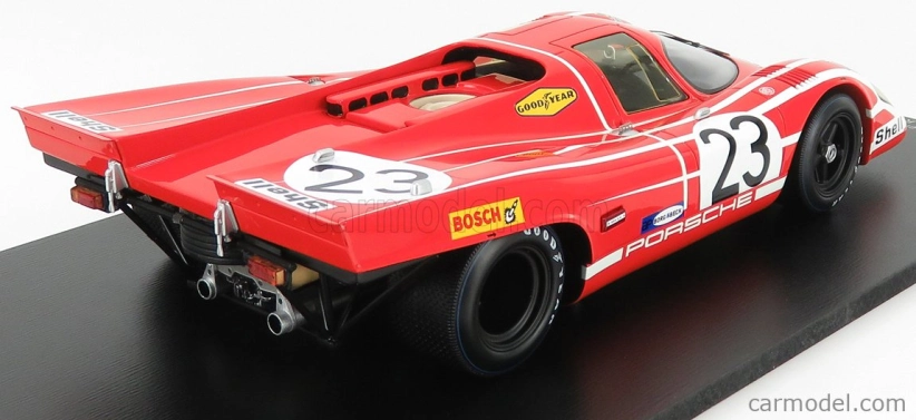 Spark-model Porsche 917k 4.9l Team Salzburg N 23 Winner 24h Le Mans 1970 Hans Herrmann - Richard Attwood 1:18 Červená Bílá