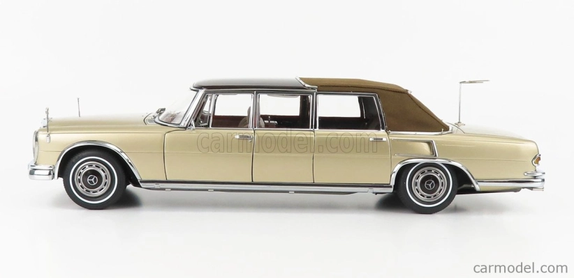 Cmc Mercedes benz S-class 600 Pullman (w100) Landaulet Soft-top Semiconvertible 1972 1:18 Gold Met
