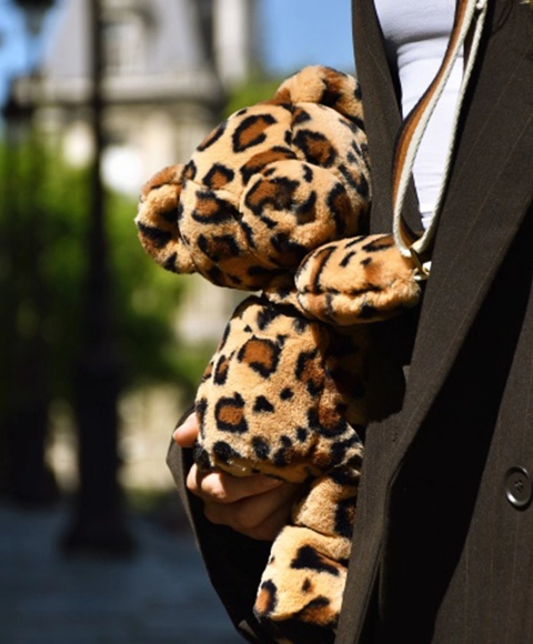 Doudou Plyšová taška přes rameno Leopard 30 cm