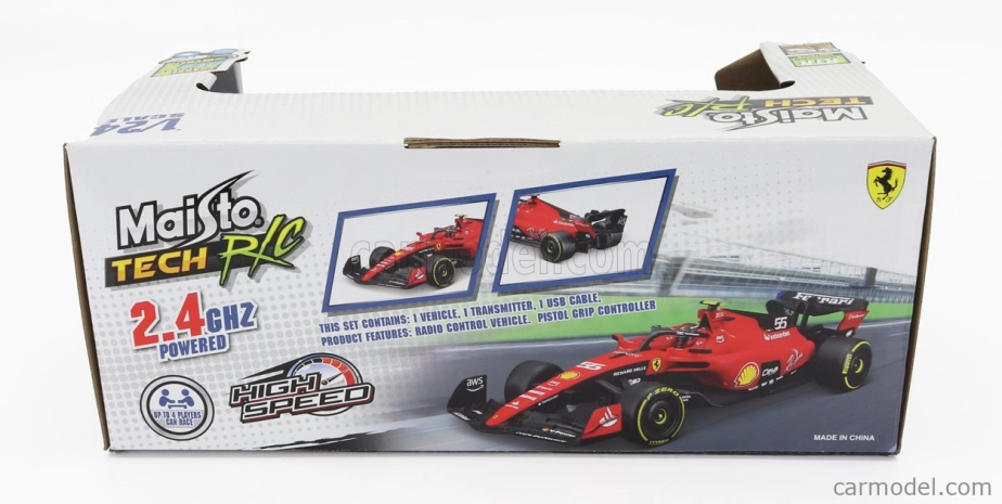 ROZBALENÉ – Maisto Ferrari F1 Sf-23 Team Scuderia Ferrari N 16 Sezóna 2023 Charles Leclerc 1:24 Červená Čierna
