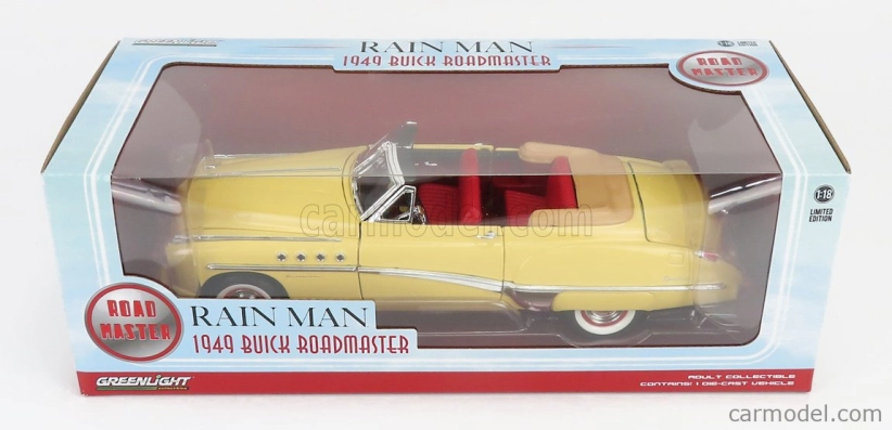 Greenlight Buick Roadmaster Cabriolet Open 1949 - Charlie Babbitt's Rain Man 1:18 Cream