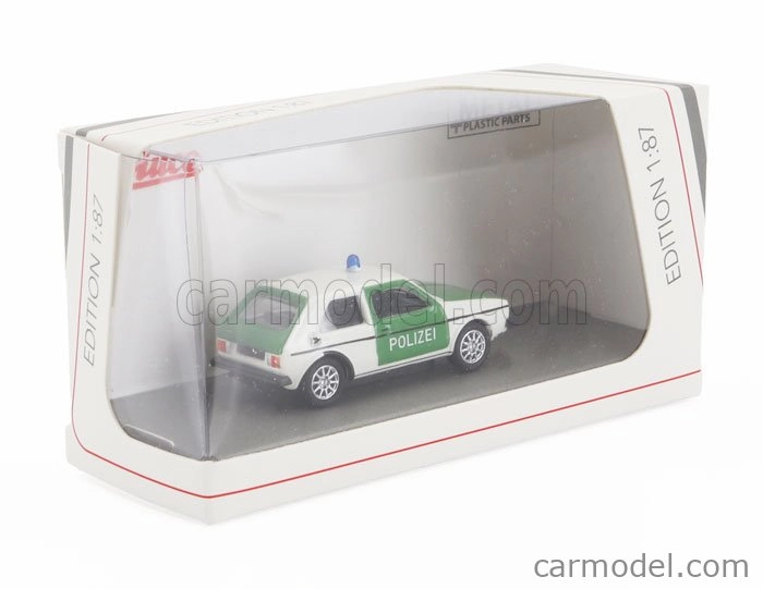 Schuco Volkswagen Golf Mki Polizei 1974 1:87 Zelená Bílá