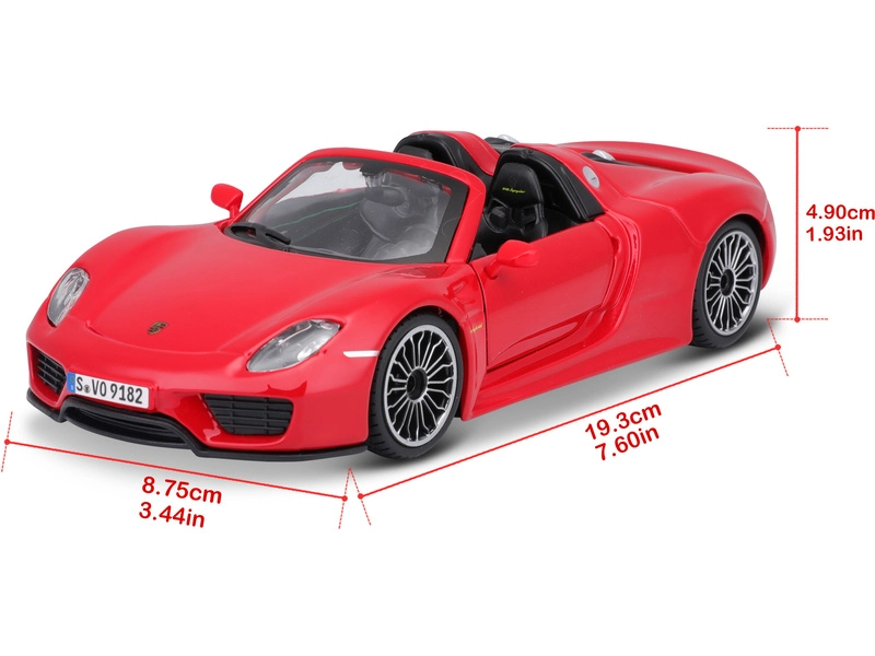 Bburago Plus Porsche 918 Spyder 1:24 červená