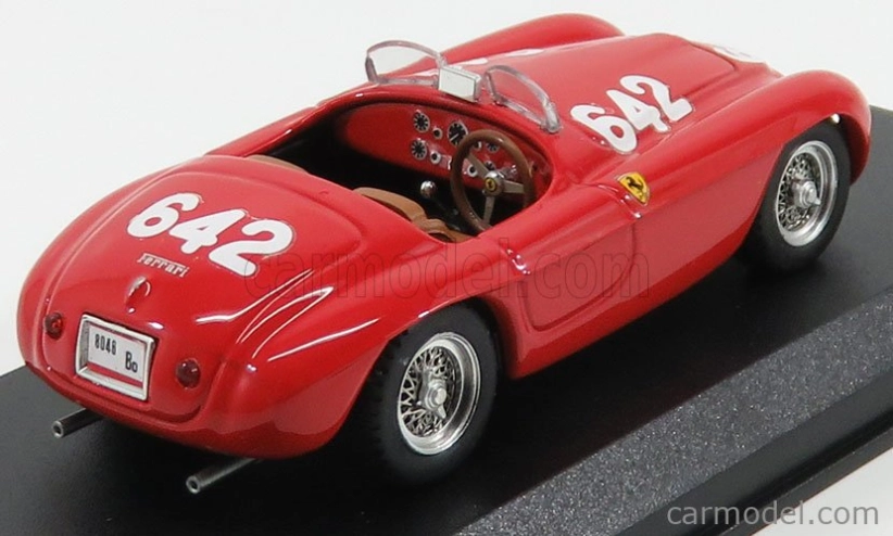 Art-model Ferrari 166mm Barchetta Ch.0010 N 642 Mille Miglia 1949 Taruffi - Nicolini 1:43 Red