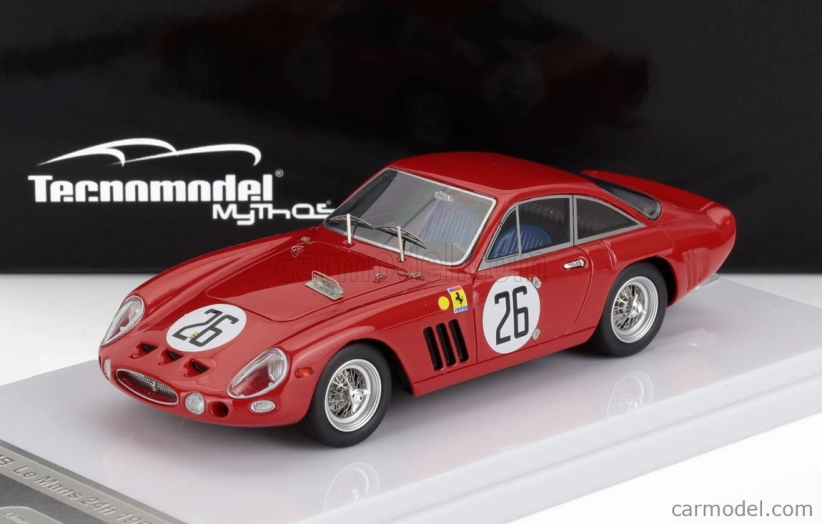 Tecnomodel Ferrari 330 Lmb 4.0l V12 Team North American Racing N.a.r.t. N 26 24h Le Mans 1963 Masten Gregory - David Piper 1:43 Red
